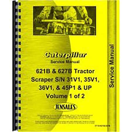 Fits Caterpillar 621B Scraper Service Manual (New)